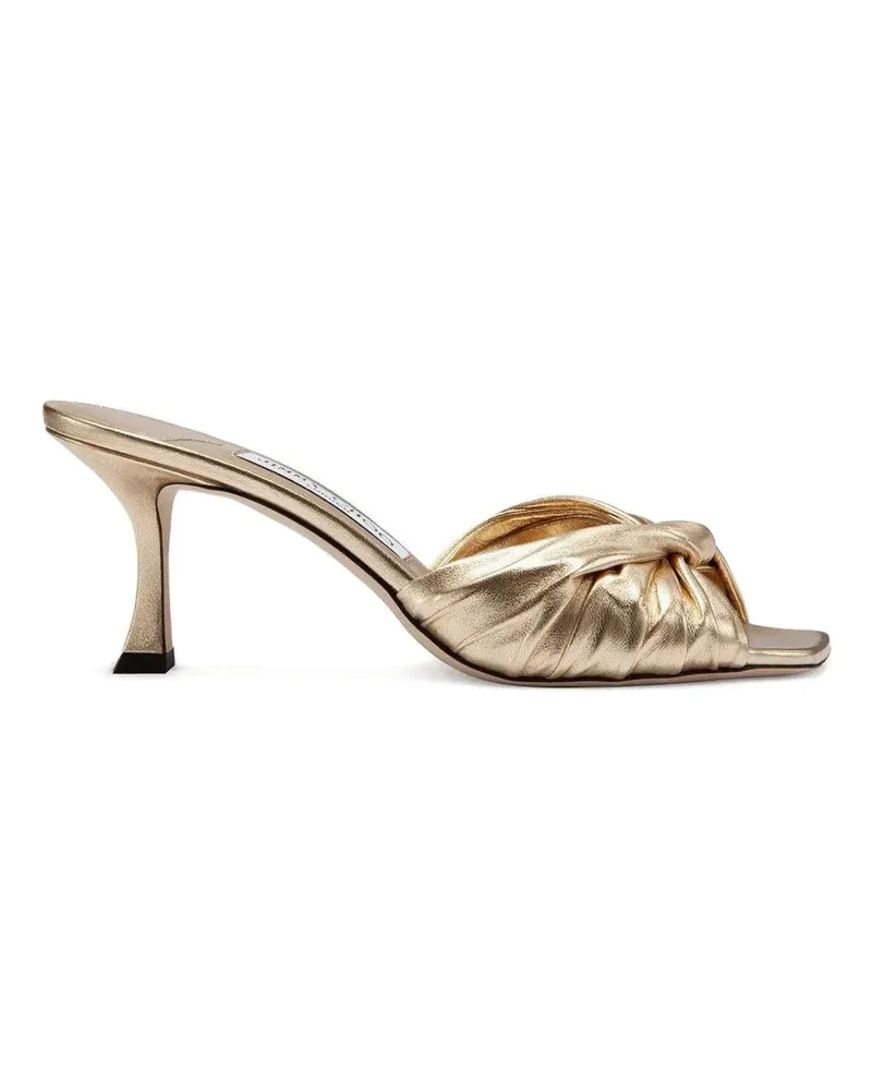 Jimmy Choo Skye Twist Mules - Gold Gold