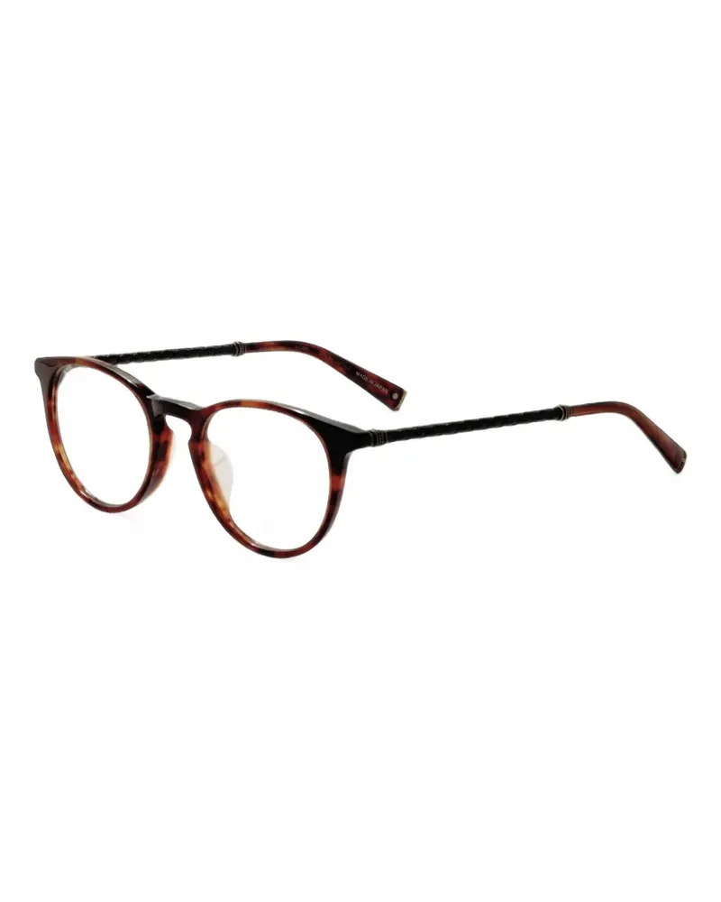 John Varvatos Runde Brille in Schildpattoptik - Braun Braun