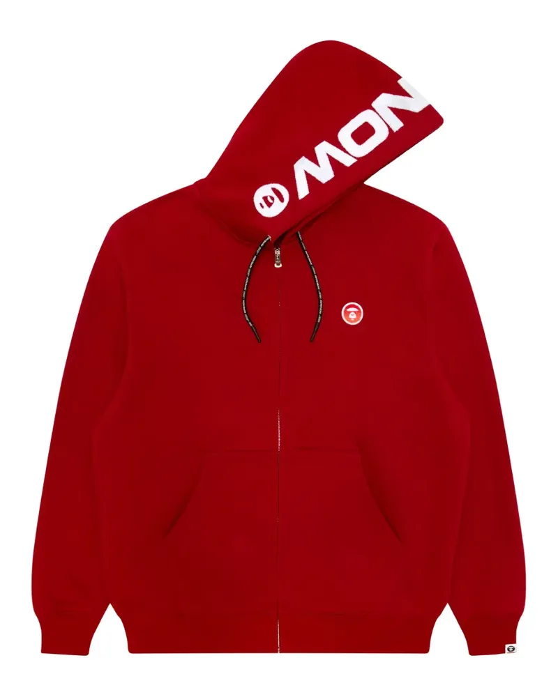BAPE Kapuzenjacke mit Logo-Print - Rot Rot
