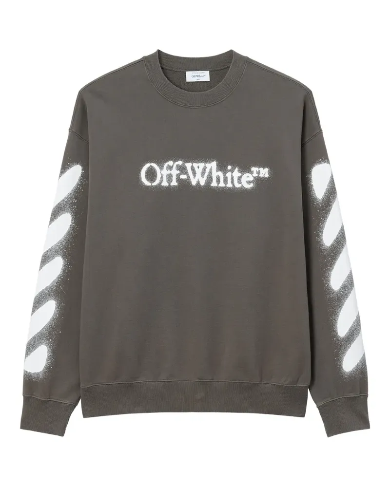 OFF-WHITE Diag-Stripe logo-print sweatshirt - Grau Grau