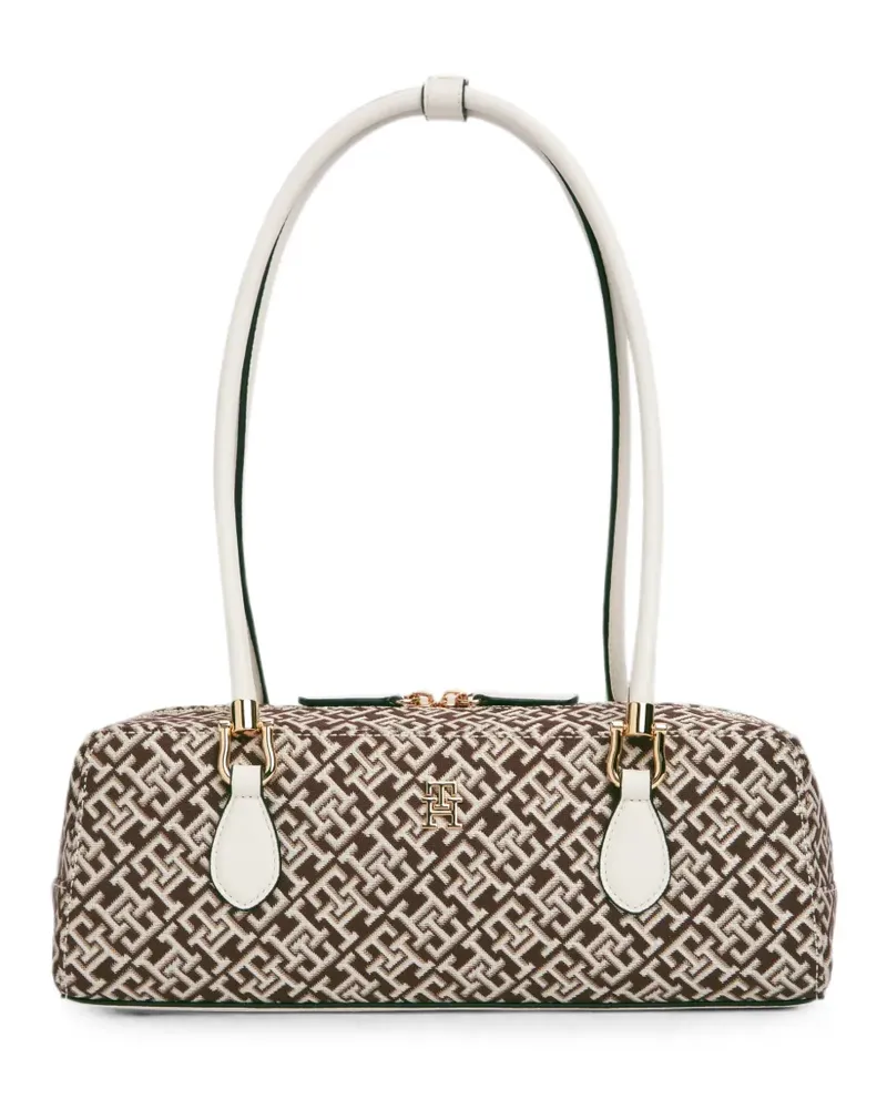Tommy Hilfiger monogram-jacquard shoulder bag - Braun Braun