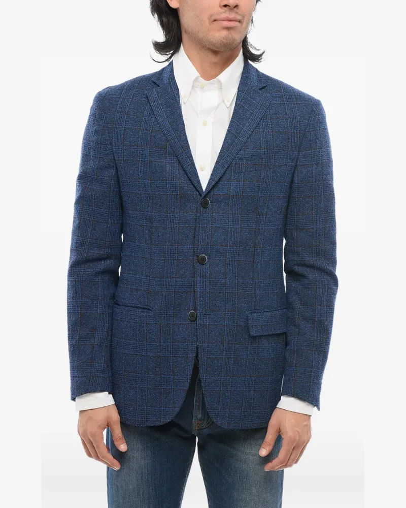 Corneliani Kariertes Sakko - Blau Blau