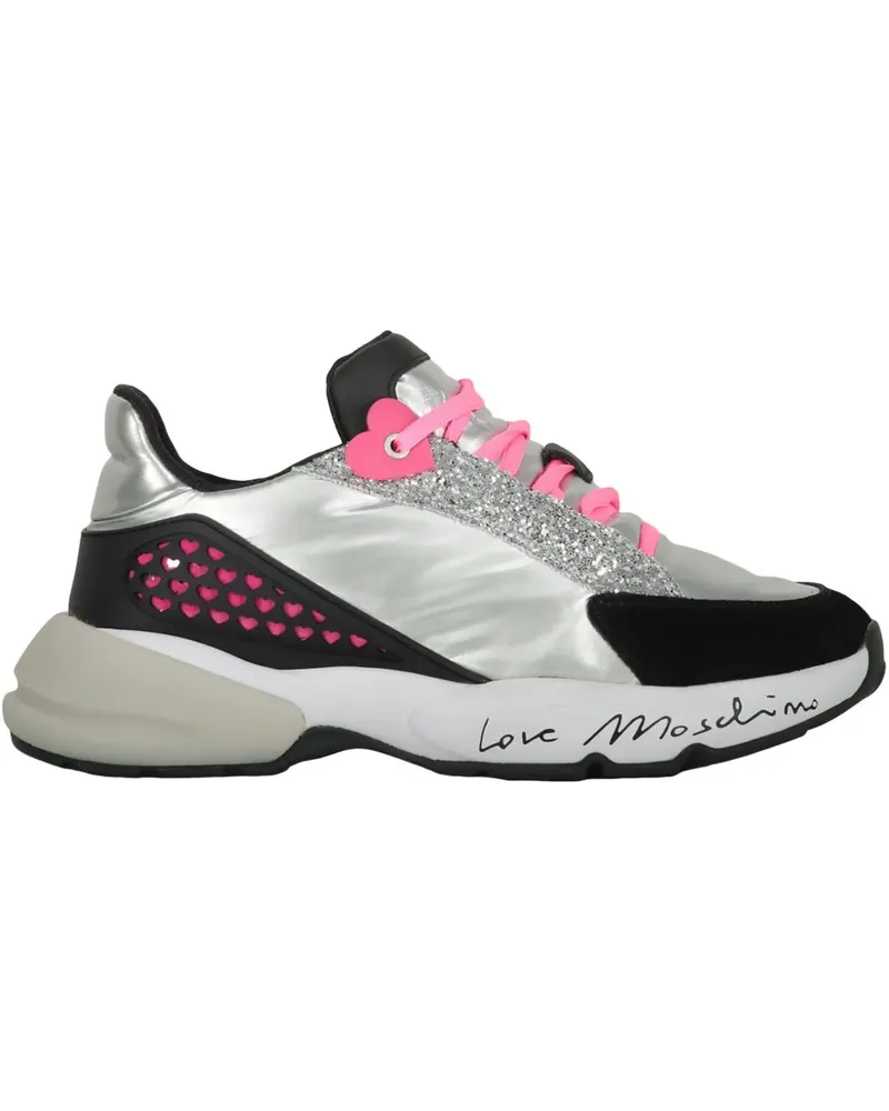 Moschino Sneakers in Colour-Block-Optik - Silber Silber