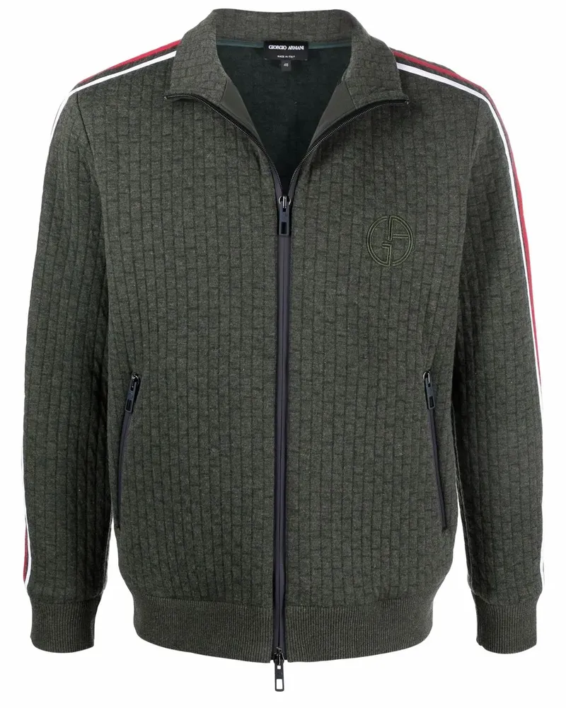 Giorgio Armani Strickpullover mit Reißverschluss - Grün Grün