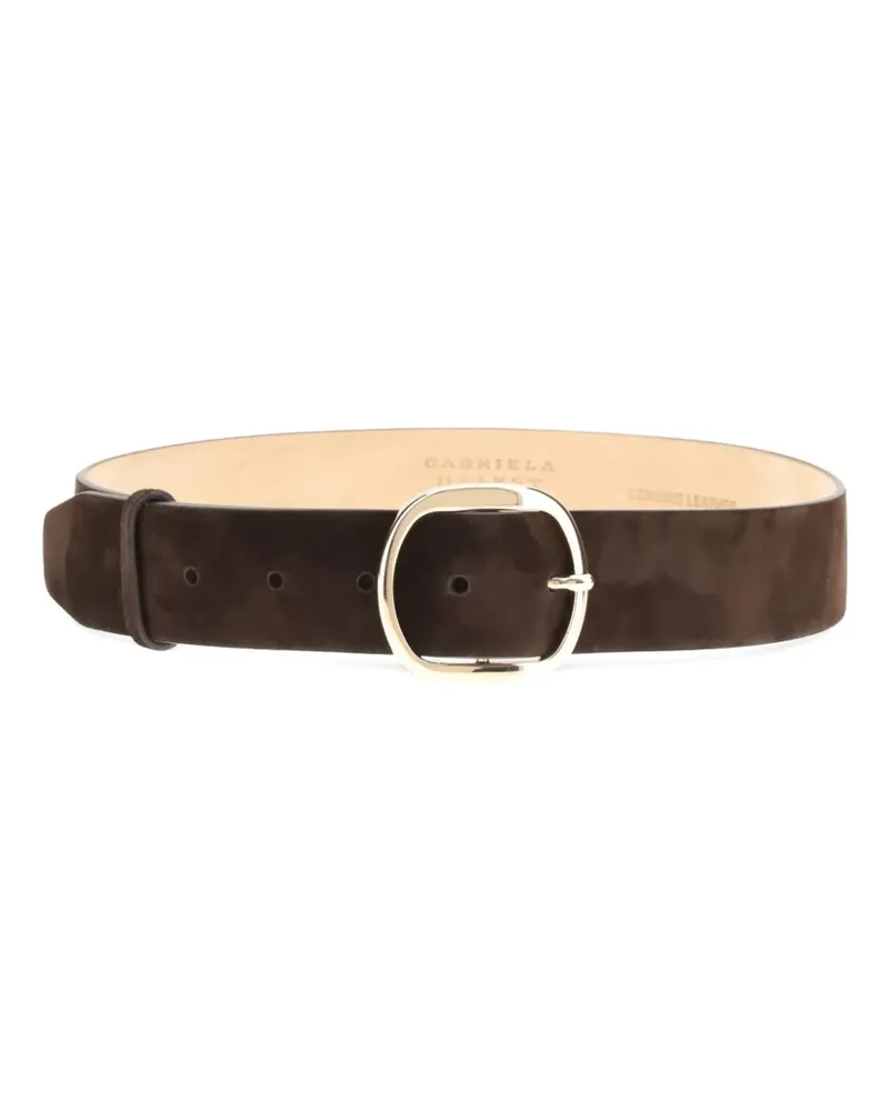 Gabriela Hearst Elster buckle belt - Braun Braun