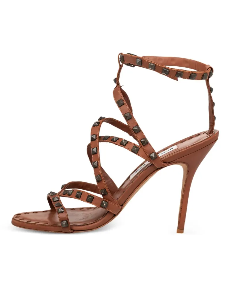 Manolo Blahnik studded ankle-strap sandals - Braun Braun