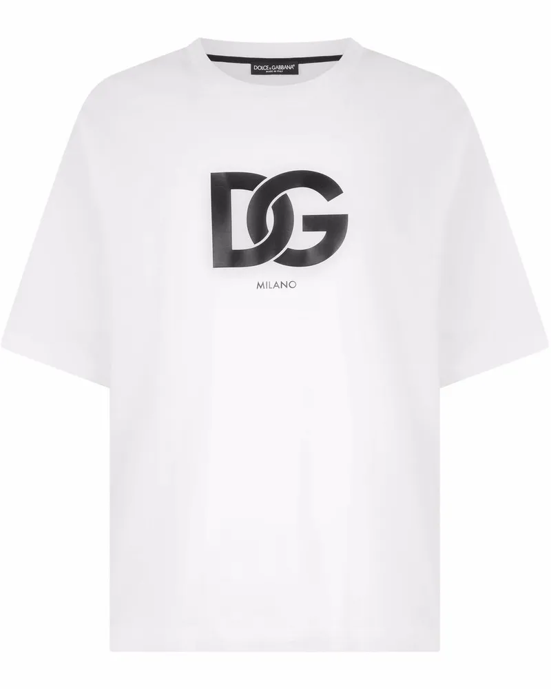 Dolce & Gabbana T-Shirt mit DG-Logo - Weiß Weiß