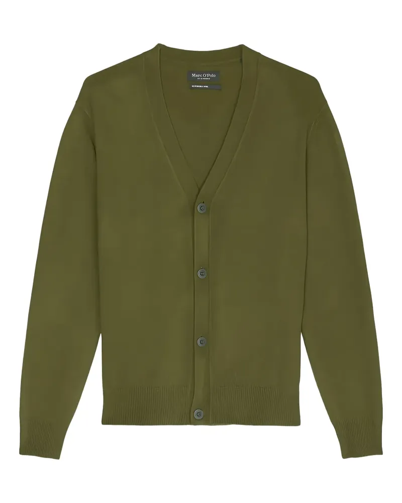 Marc O'Polo Cardigan mit V-Ausschnitt - Grün Grün