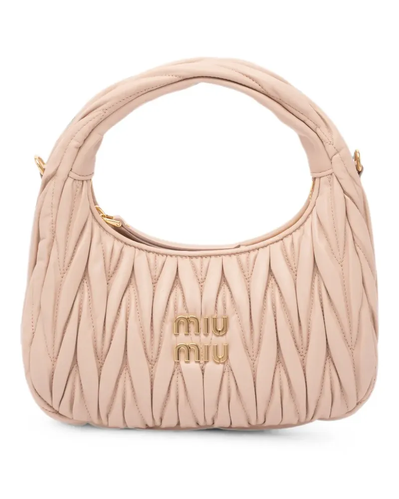 Miu Miu small Wander leather tote bag - Rosa Rosa