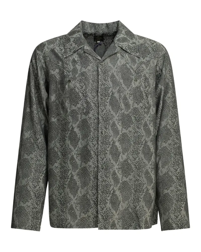 NEEDLES snakeskin-print western-style shirt - Grau Grau