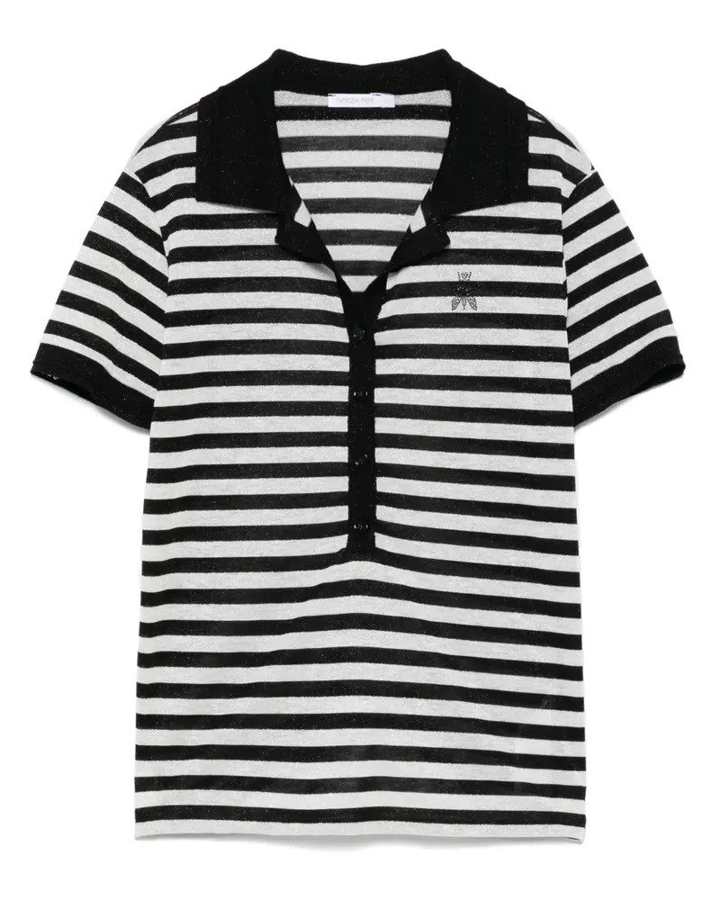 Patrizia Pepe Gestricktes Poloshirt - Schwarz Schwarz