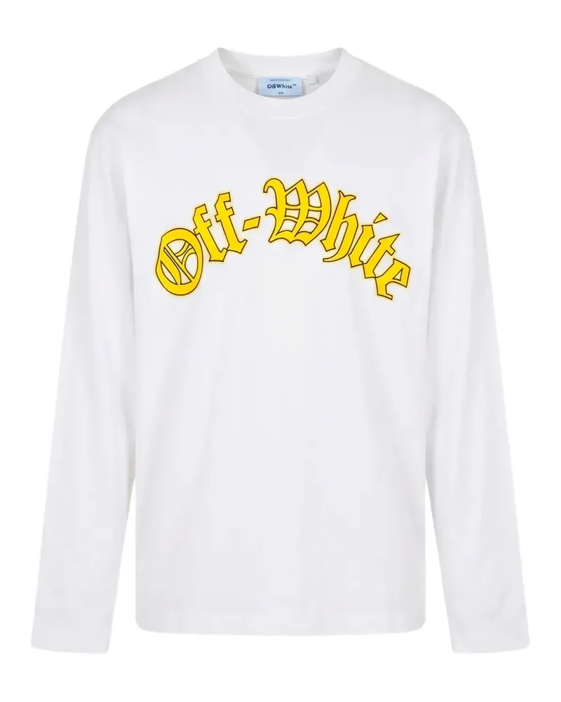 OFF-WHITE Langarmshirt mit grafischem Print - Weiß Weiß