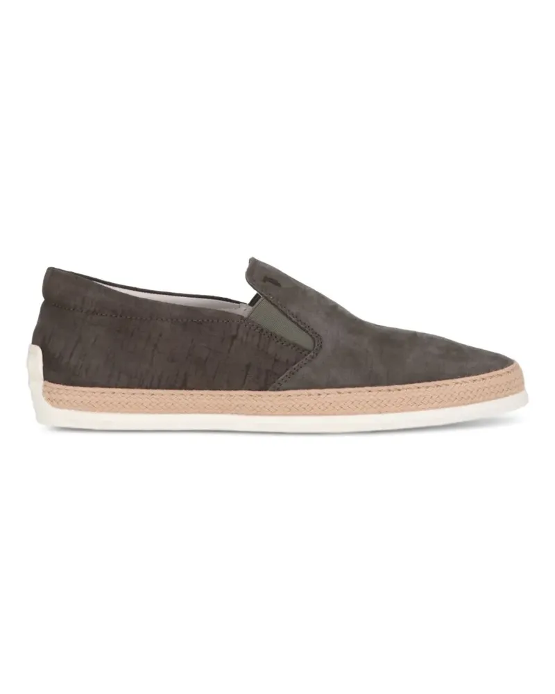 TOD'S braided-trim Gommino loafers - Grau Grau