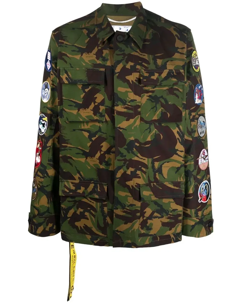 OFF-WHITE Military-Jacke mit Camouflage-Print - Grün Grün