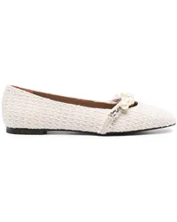 FESTA Milano tweed ballet flats Nude