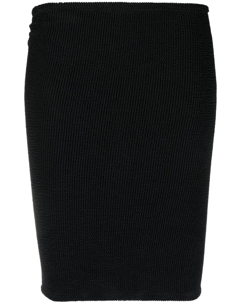 Hunza G Midirock mit Finish - Schwarz Schwarz