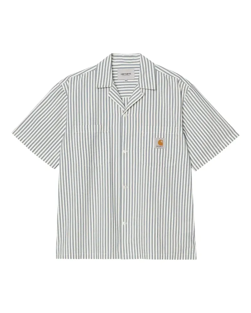 Carhartt WIP Leavel striped pocket shirt - Blau Blau