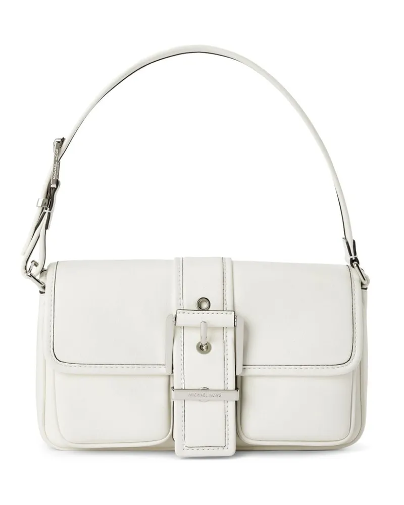 Michael Kors Mittelgroße Colby Schultertasche - Weiß Weiß