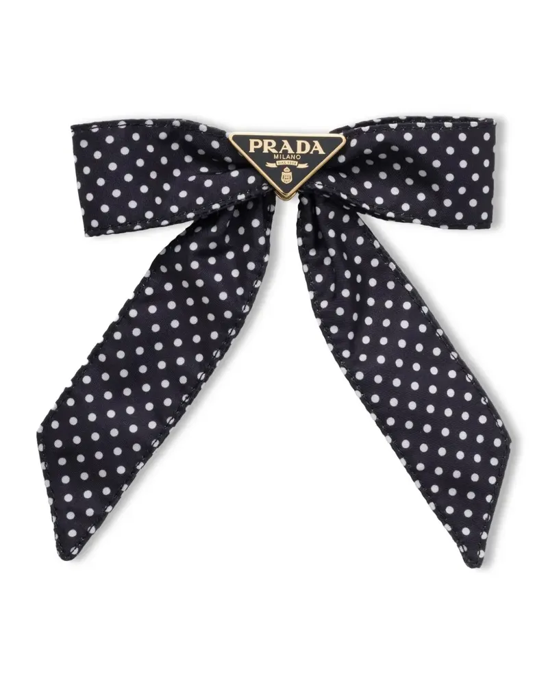Prada Haarschleife mit Polka Dots - Blau Blau