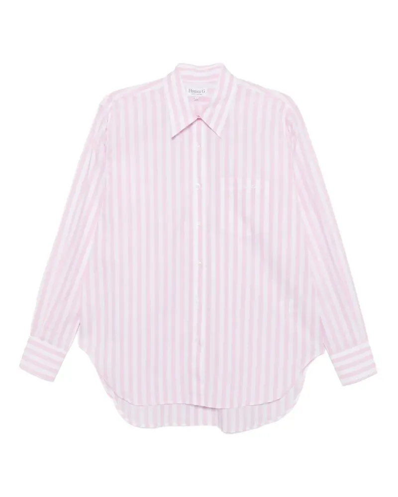 Hunza G Hemd mit bestickter Tasche - Rosa Rosa