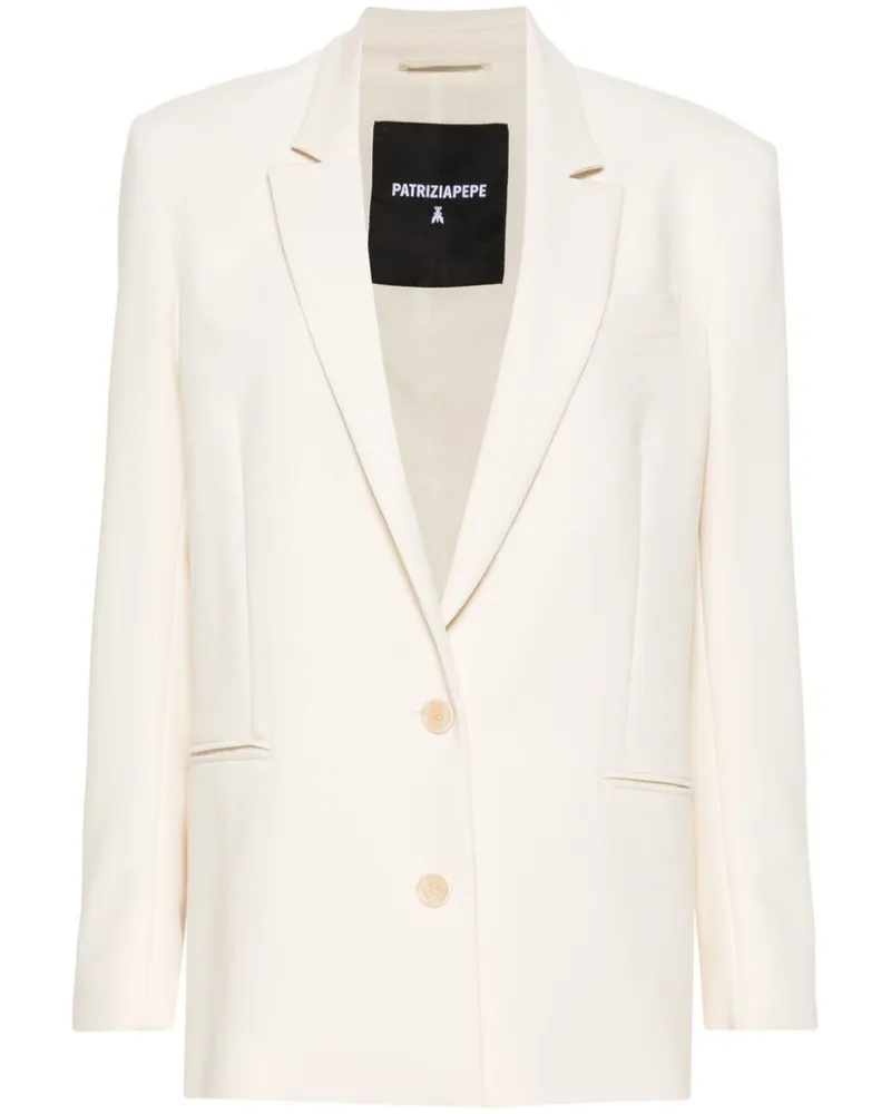 Patrizia Pepe Geknöpfter Twill-Blazer - Nude Nude