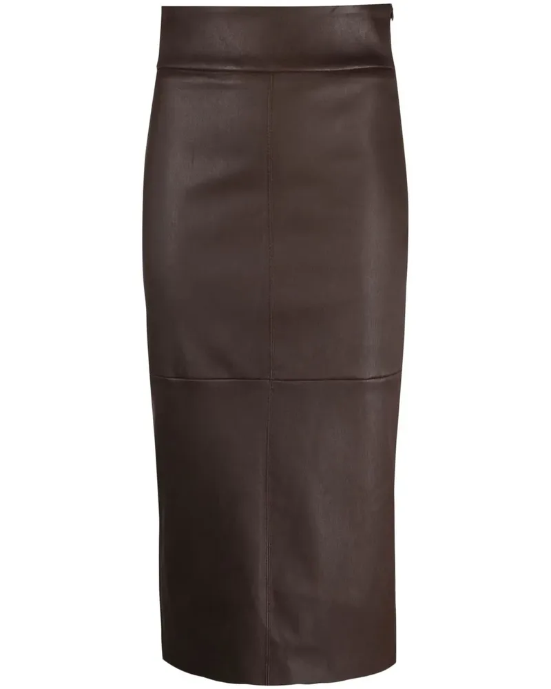 Brunello Cucinelli Bleistiftrock mit hohem Bund - Braun Braun