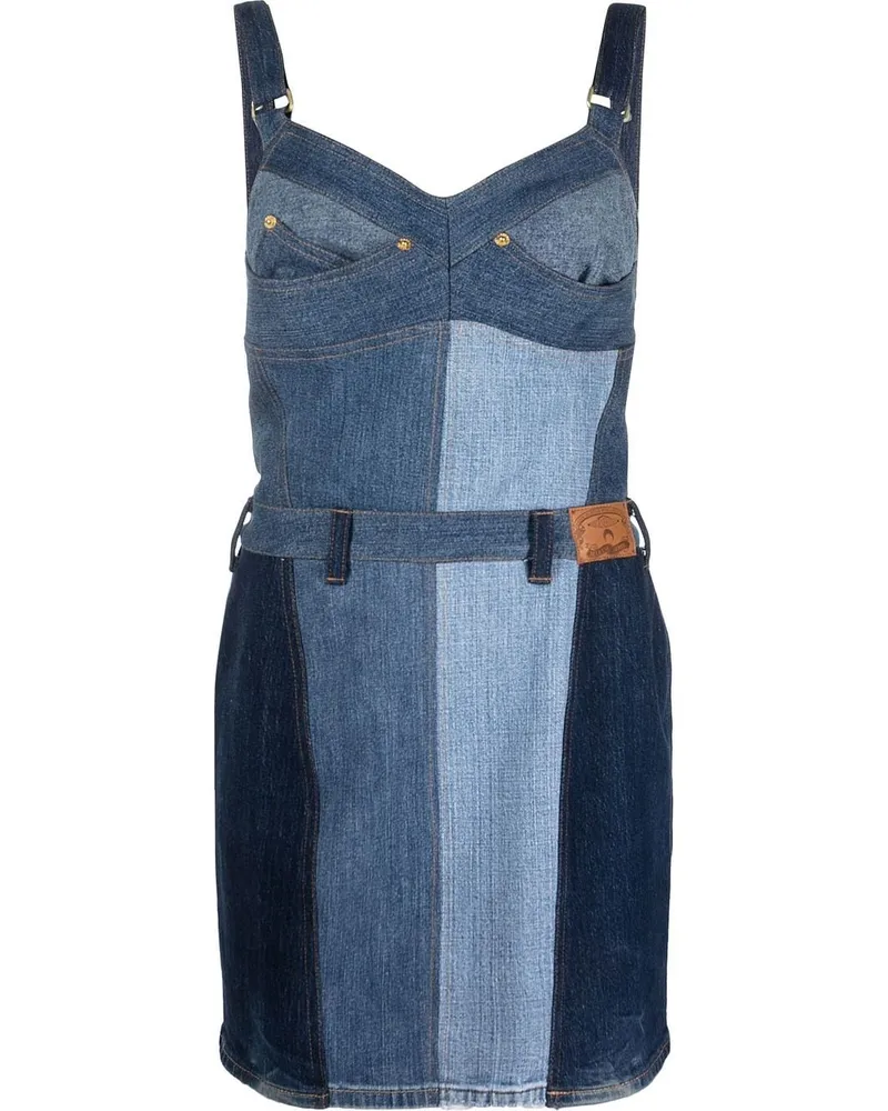 Marine Serre Klassisches Minikleid - Blau Blau