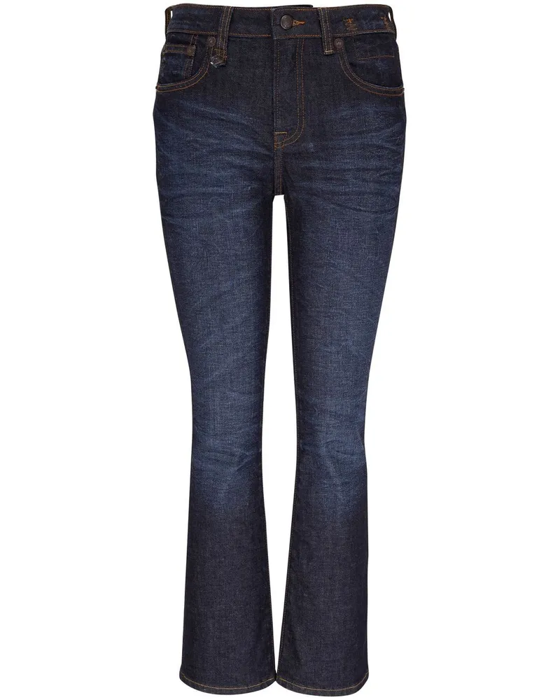 R13 Halbhohe Cropped-Jeans - Blau Blau