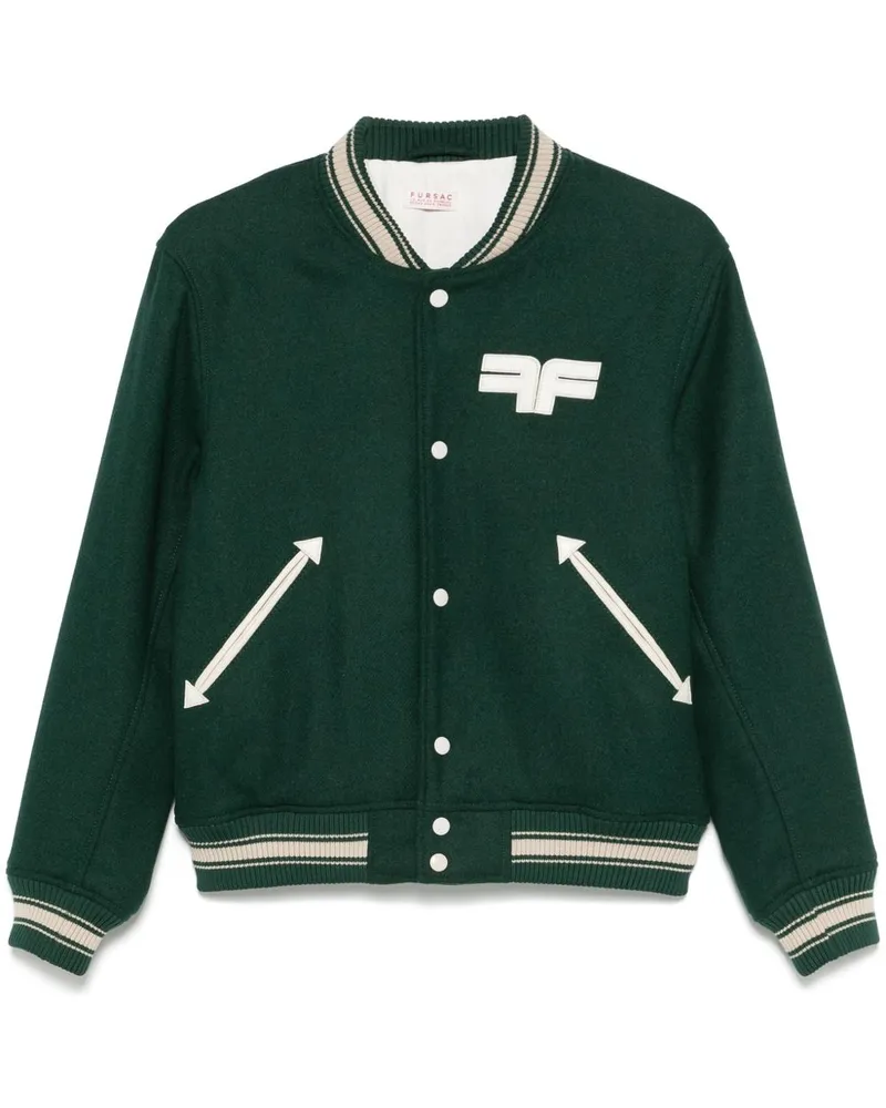 FURSAC Collegejacke mit Logo-Patch - Grün Grün