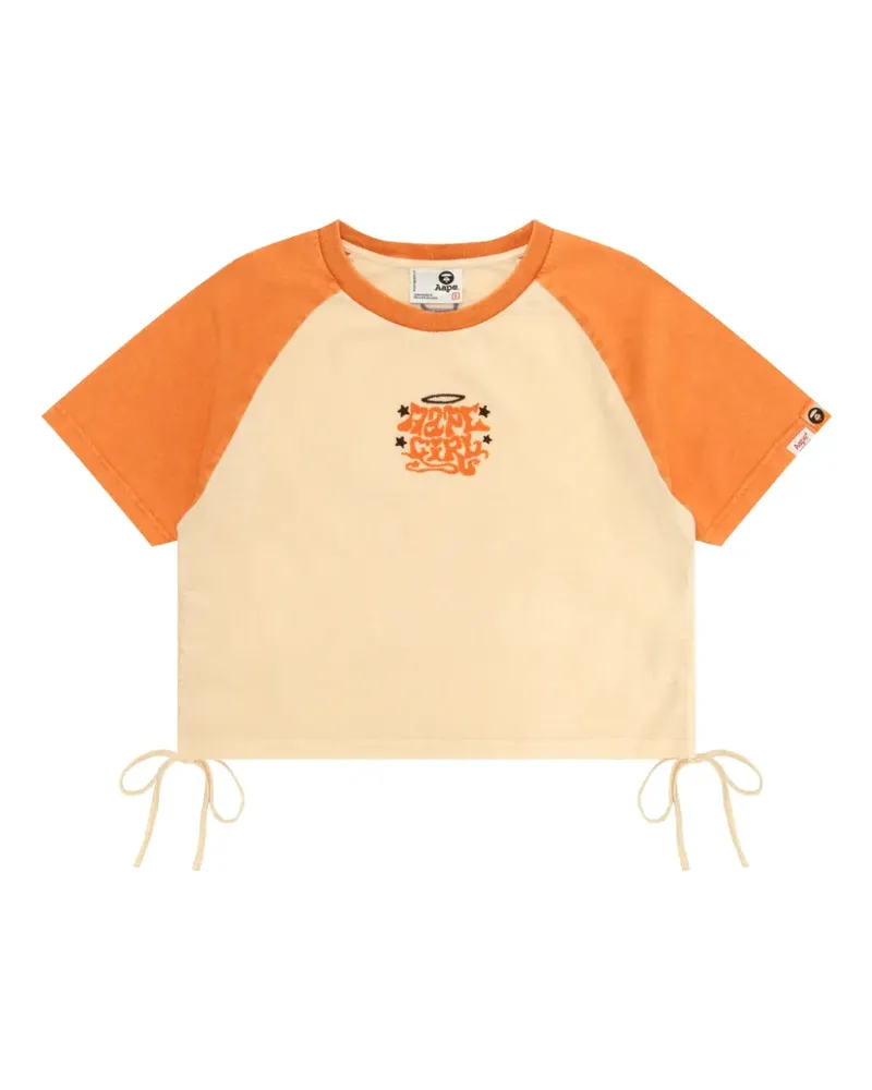 BAPE T-Shirt mit Schnürung - Nude Nude