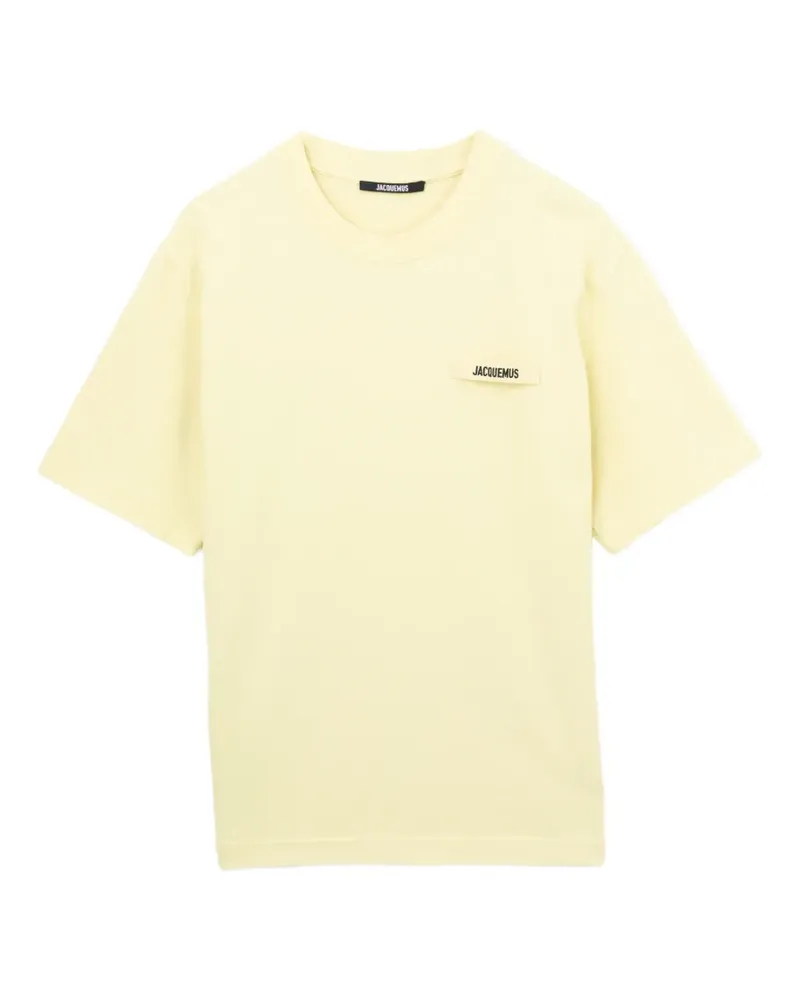 Jacquemus T-Shirt mit Logo-Patch - Gelb Gelb