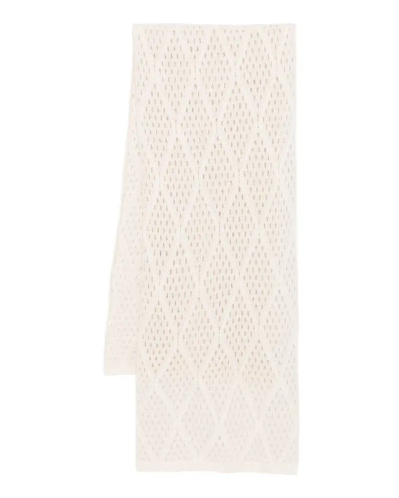 Purotatto open-knit scarf - Nude Nude