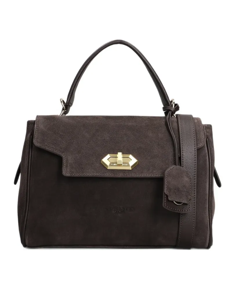 Lancaster Grace suede twist-lock tote bag - Braun Braun