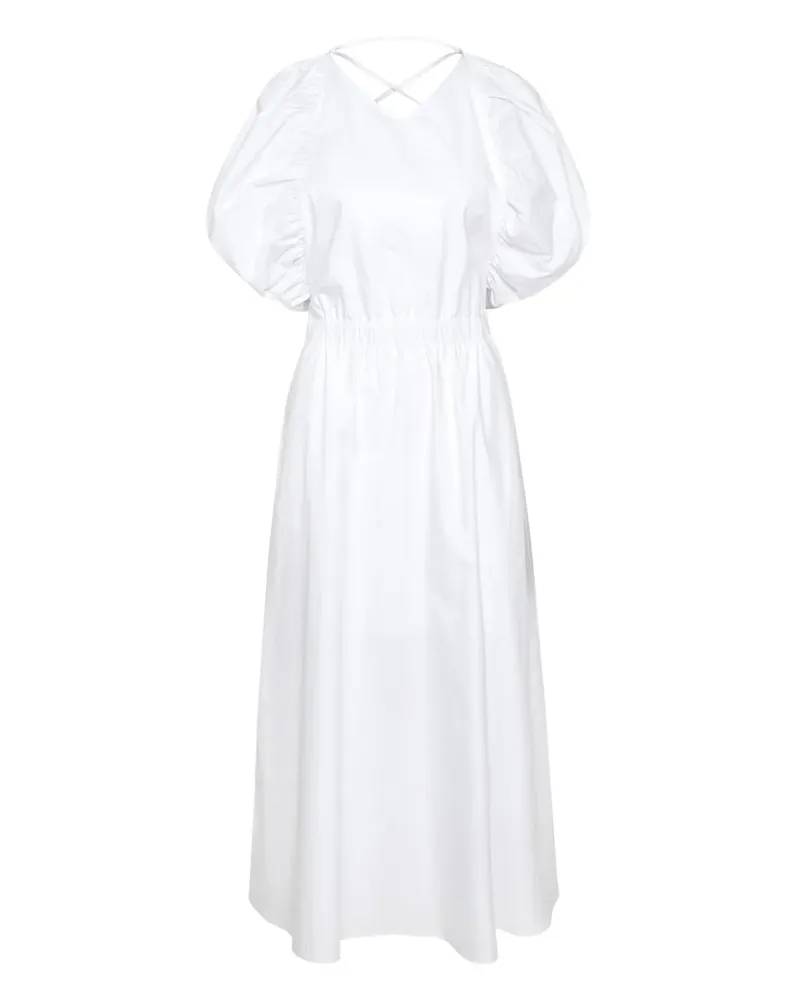 Gestuz Kleid mit Puffärmeln - Weiß Weiß