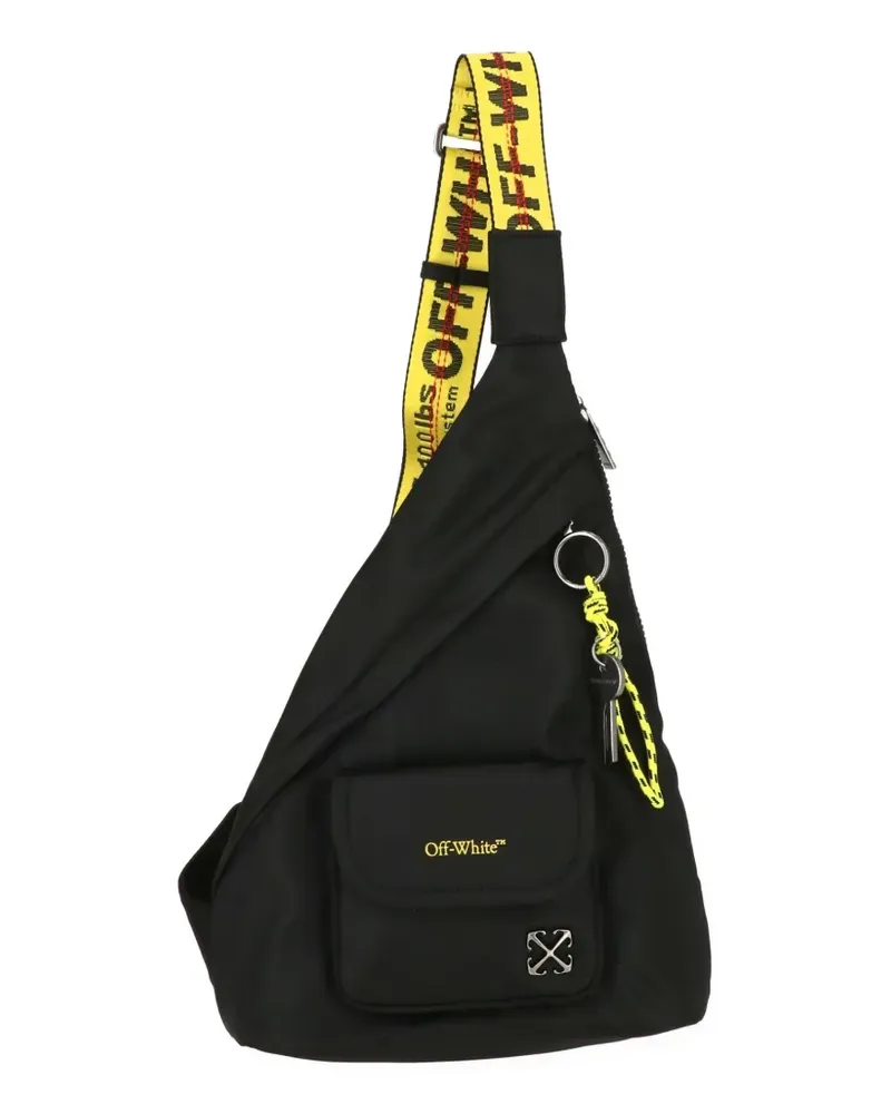 OFF-WHITE logo-plaque messeger bag - Schwarz Schwarz