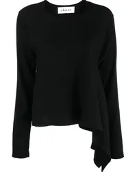 Câllas Milano Gerippter Pullover Schwarz