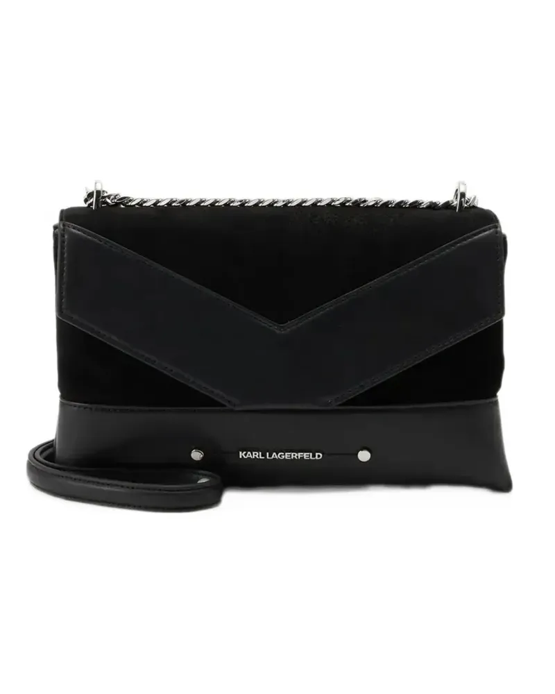 Karl Lagerfeld K/Koncept chevron-shaped crossbody bag - Schwarz Schwarz