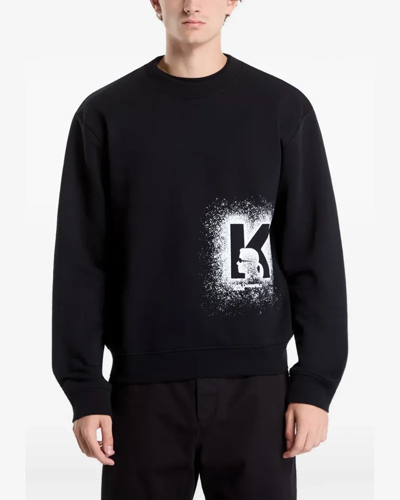 Karl Lagerfeld logo-print sweatshirt - Schwarz Schwarz