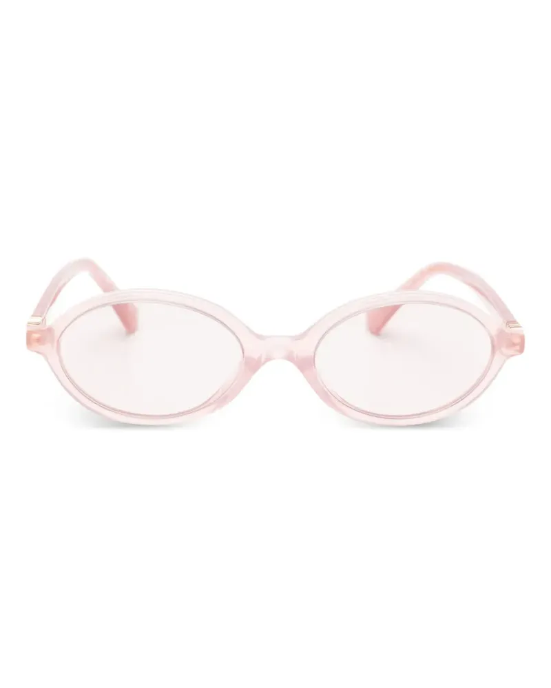 Miu Miu Sonnenbrille mit ovalem Gestell - Rosa Rosa