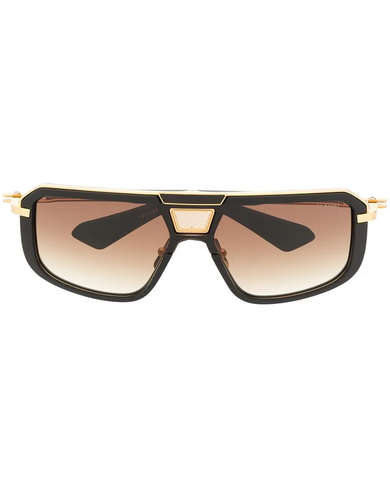 DITA Sonnenbrille mit eckigem Gestell - Schwarz Schwarz