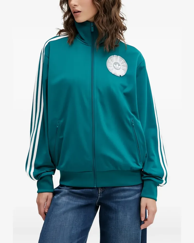 adidas zipped appliqué jacket - Blau Blau