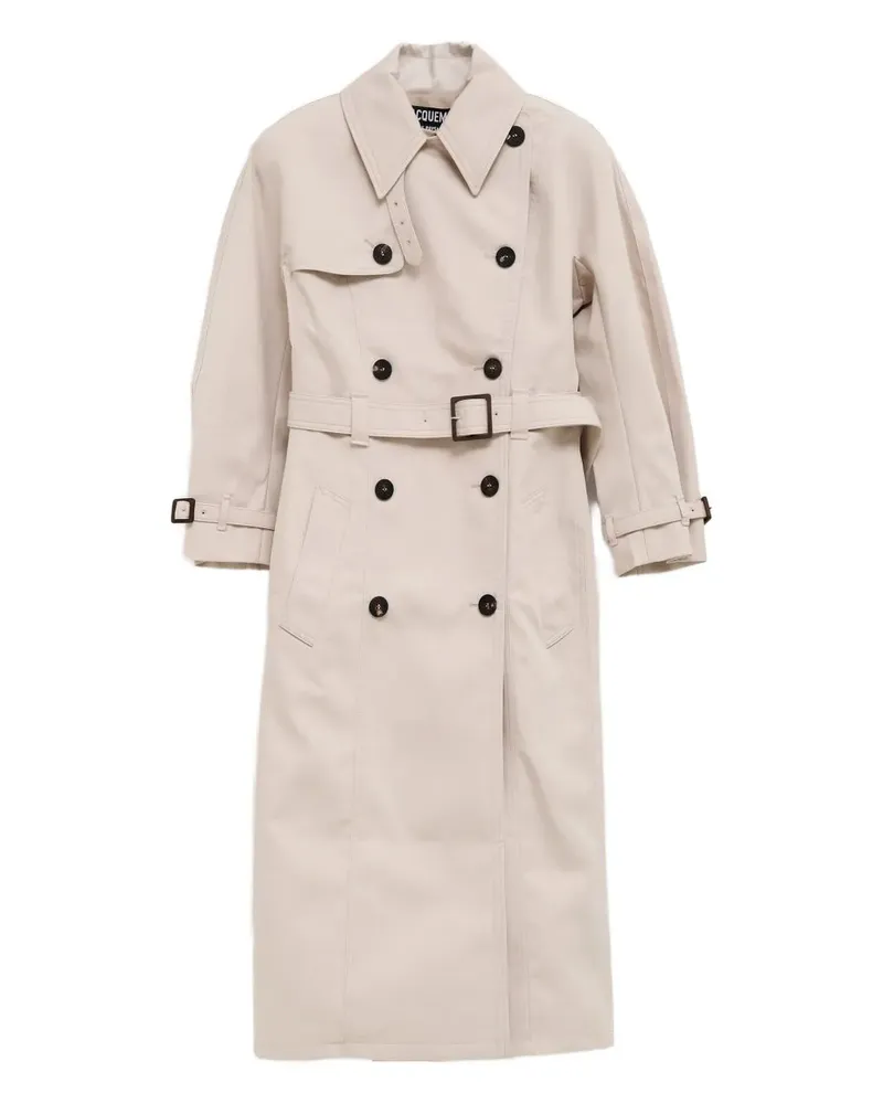 Jacquemus double-breasted belted trench coat - Weiß Weiß