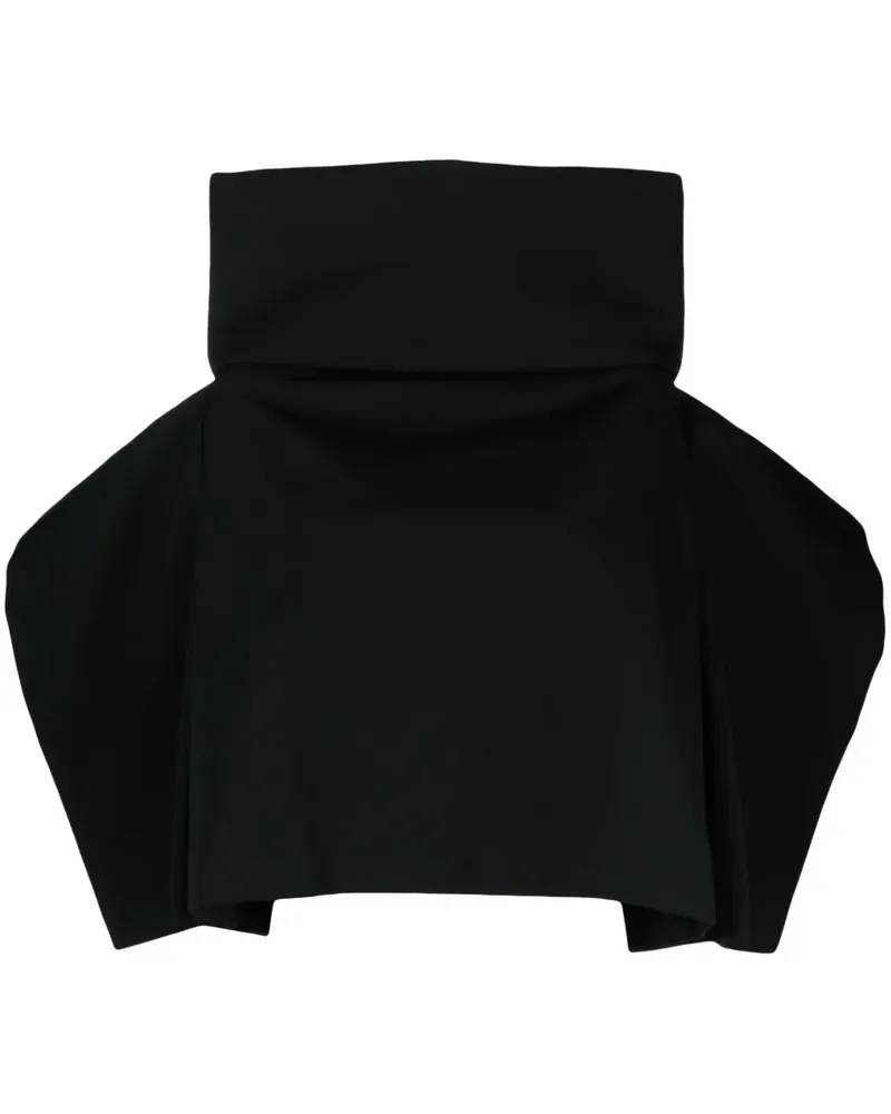 Comme des Garçons Drapiertes Cape - Schwarz Schwarz