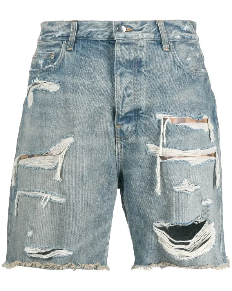 Amiri Jeans-Shorts im Distressed-Look - Blau Blau