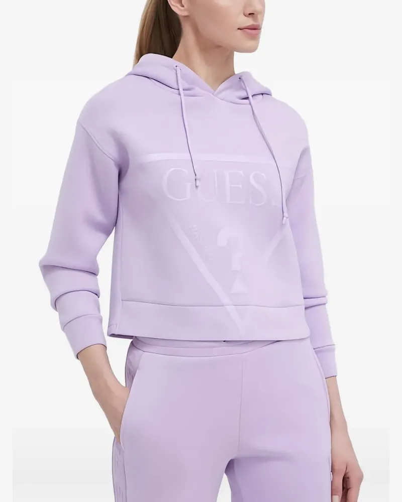 Guess embossed hooded sweatshirt - Violett Violett