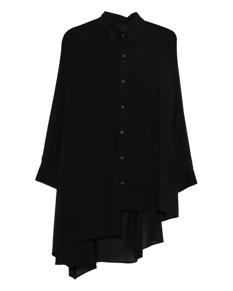 Yohji Yamamoto Bluse mit Raglanärmeln - Schwarz Schwarz