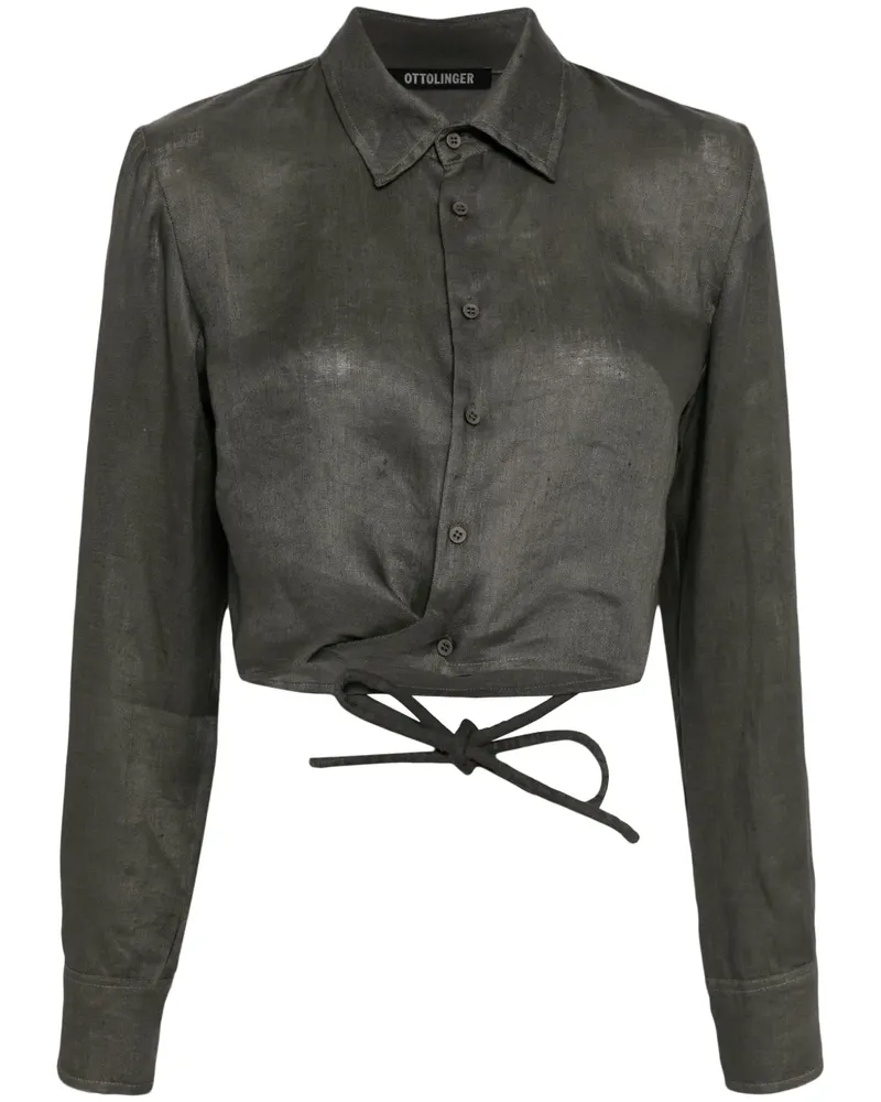 OTTOLINGER Cropped-Hemd aus Leinen - Grau Grau