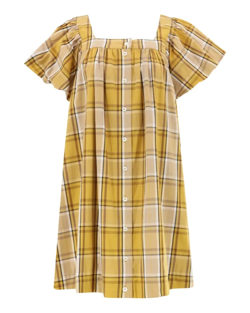 Sea plaid mini dress - Gelb Gelb