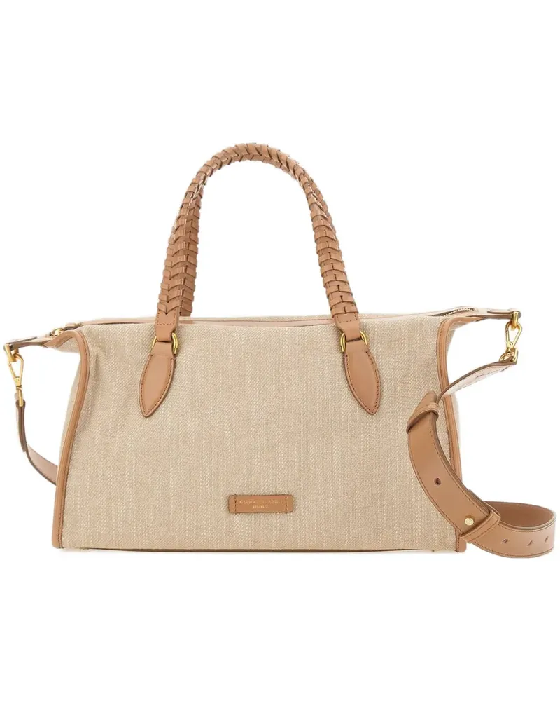 Gianni Chiarini Roxy Tote Bag mit Flechthenkel - Nude Nude