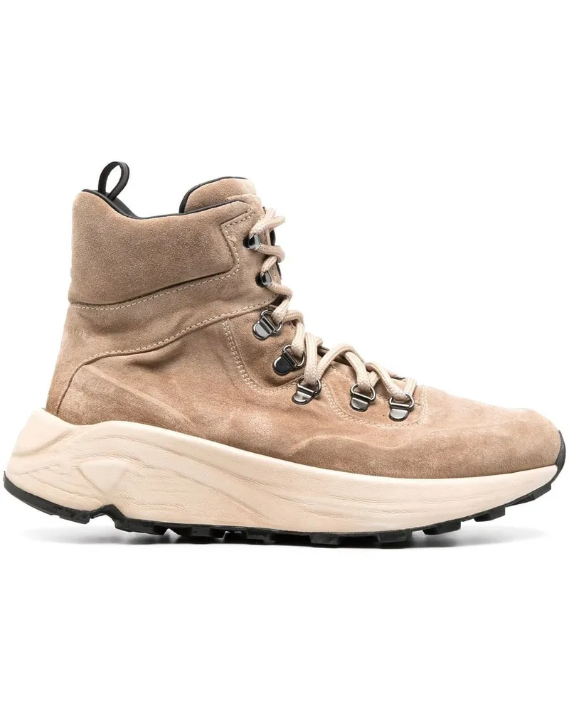 Officine Creative Italia Schnürstiefel aus Wildleder - Nude Nude